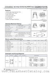 KAQW217 datasheet pdf Cosmo Electronics