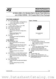 M36W0R5020T0ZAQT datasheet pdf ST Microelectronics