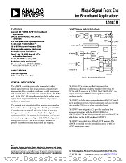 AD9878 datasheet pdf Analog Devices