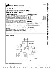 LM4843MHX datasheet pdf National Semiconductor