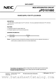 UPD161660 datasheet pdf NEC