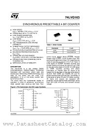 74LVQ163 datasheet pdf ST Microelectronics