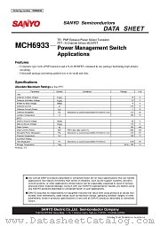 MCH6933 datasheet pdf SANYO