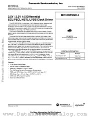 MC100ES6014 datasheet pdf Freescale (Motorola)
