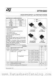 STTH1602CR datasheet pdf ST Microelectronics