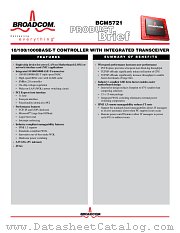 BCM5721 datasheet pdf Broadcom
