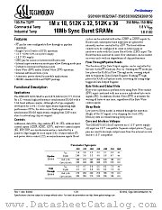GS8160V36A datasheet pdf GSI Technology