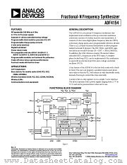 ADF4154BRU-REEL datasheet pdf Analog Devices