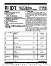 IDT71V3576S133BGG datasheet pdf IDT