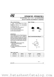 STD2NK70Z datasheet pdf ST Microelectronics