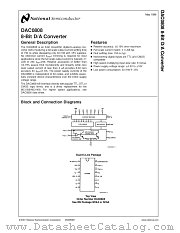 DAC0808LCM datasheet pdf National Semiconductor