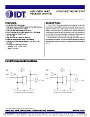 IDT74FCT16374CTPV8 datasheet pdf IDT