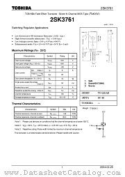 2SK3761 datasheet pdf TOSHIBA