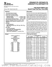 CD74HC173NSR datasheet pdf Texas Instruments