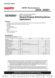 SCH2807 datasheet pdf SANYO