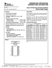 CD74HC109MT datasheet pdf Texas Instruments