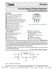 SPX3940AT-3.3 datasheet pdf Sipex Corporation