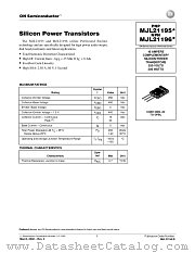 MJL21196 datasheet pdf ON Semiconductor