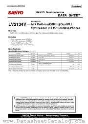 LV2134V datasheet pdf SANYO