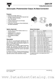 CNY17F-2X007 datasheet pdf Vishay