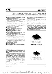 STLC7550TQF7TR datasheet pdf ST Microelectronics