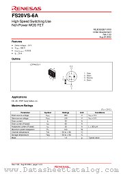 FS20VS-6A datasheet pdf Renesas