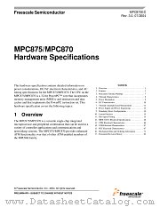 MPC870 datasheet pdf Freescale (Motorola)