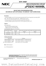 UPD23C16000BLGY-XXX-MJH datasheet pdf NEC