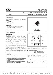 USBUF01P6 datasheet pdf ST Microelectronics