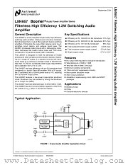 LM4667 datasheet pdf National Semiconductor