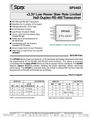 SP3483EN/TR datasheet pdf Sipex Corporation
