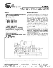 CY7C1339F-133AC datasheet pdf Cypress