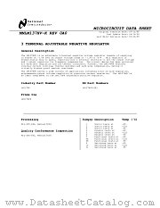 LM137HVH MW8 datasheet pdf National Semiconductor