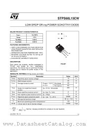 STPS60L15C datasheet pdf ST Microelectronics