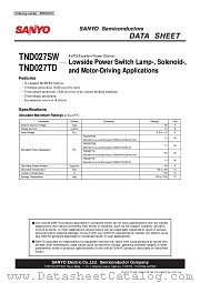 TND027TD datasheet pdf SANYO
