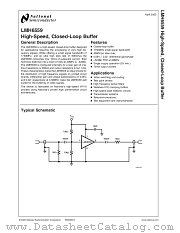 LMH6559 datasheet pdf National Semiconductor