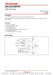 HA13721RP datasheet pdf Renesas