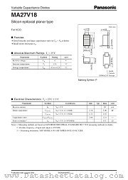 MA27V18 datasheet pdf Panasonic
