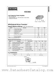 KSC2883YTF datasheet pdf Fairchild Semiconductor