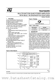 TDA7563PDTR datasheet pdf ST Microelectronics