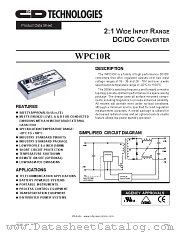 WPC10R48D12N datasheet pdf C&D Technologies