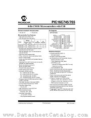 PIC16C765/JW datasheet pdf Microchip