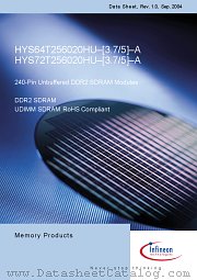 HYS72T256020HU-3.7-A datasheet pdf Infineon