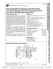 ADC12L038CIWM datasheet pdf National Semiconductor