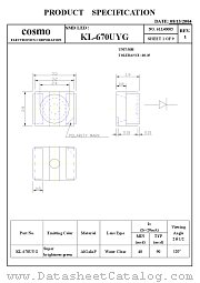 KL670UYG datasheet pdf Cosmo Electronics