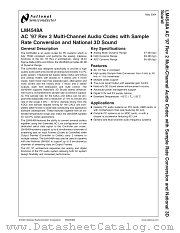 LM4548A datasheet pdf National Semiconductor
