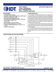 IDT74FCT16601CTPA8 datasheet pdf IDT