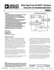 AD9863BCPRL-50 datasheet pdf Analog Devices