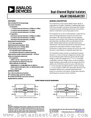 ADUM1201AR-RL7 datasheet pdf Analog Devices