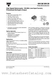 6N139-X007 datasheet pdf Vishay